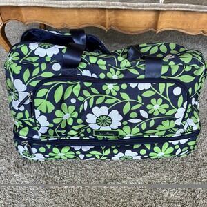 Vera Bradley "Lucky You" Floral Lighten Up Rolling Wheel Duffle Bag Luggage